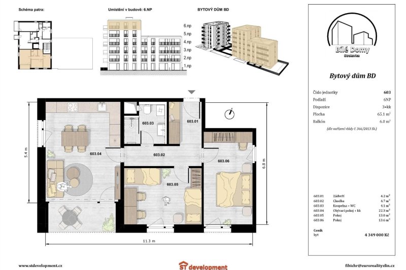 3+KK BÍLÉ DOMY OTROKOVICE 65m2