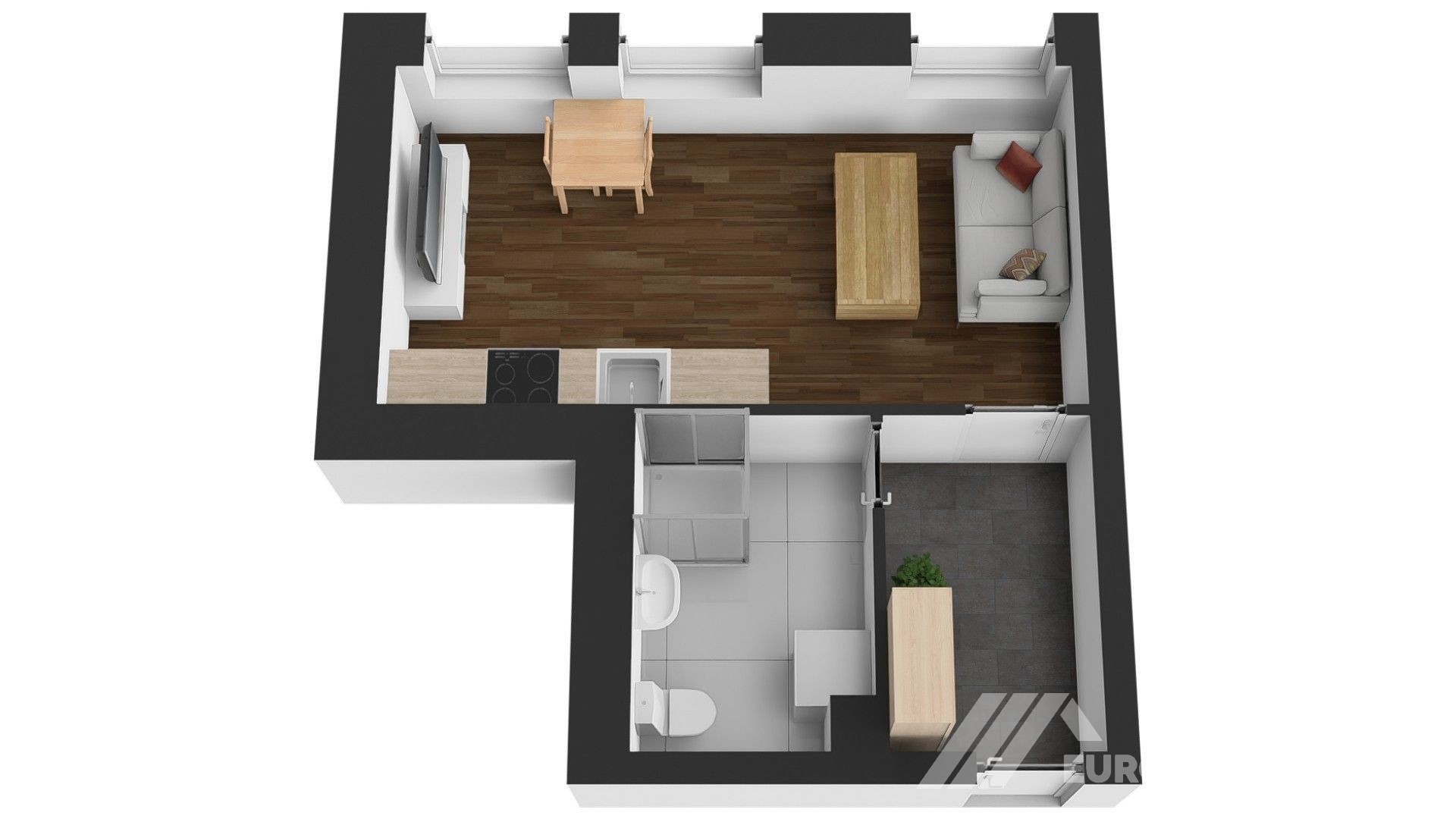 1+KK REZIDENCE ČECHOVA PŘEROV 25m2