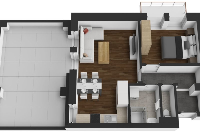 2+KK REZIDENCE ČECHOVA PŘEROV 54m2 + TERASA 33m2