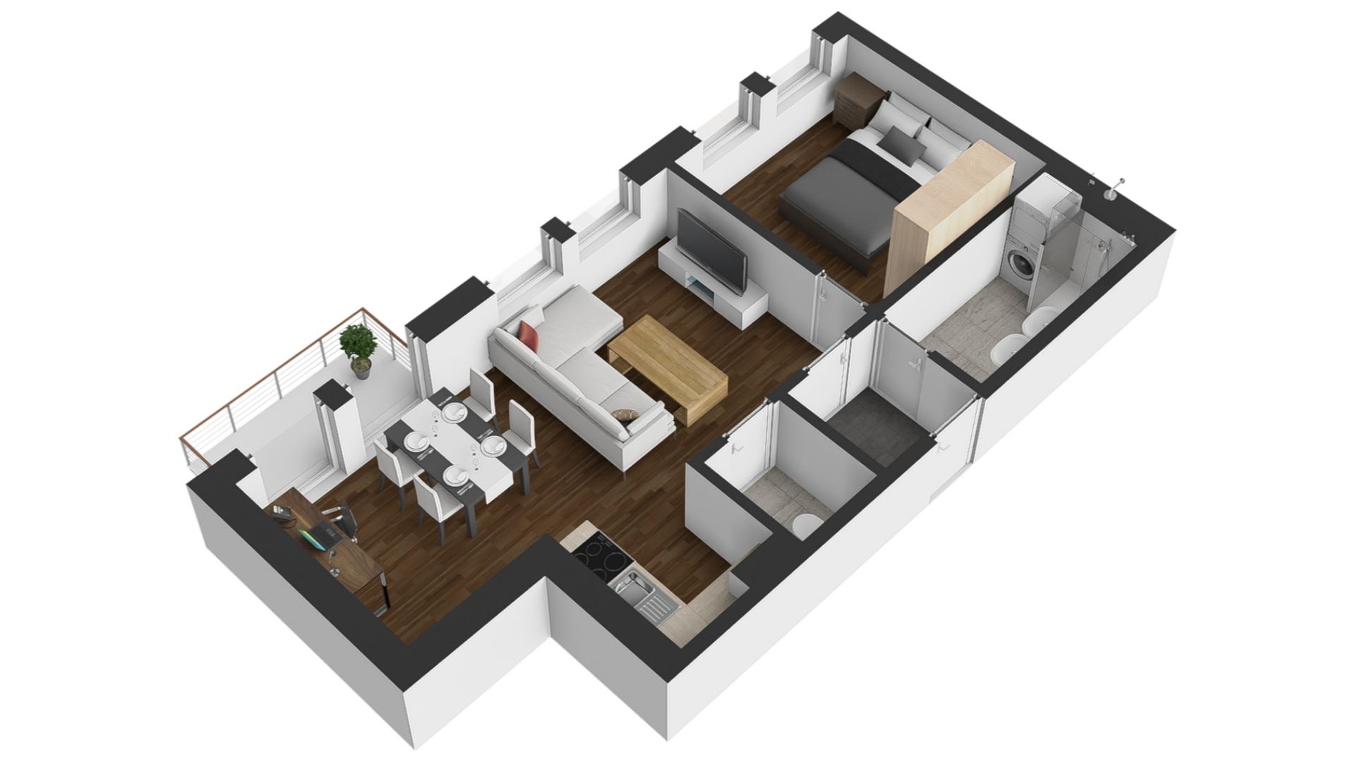 2+KK REZIDENCE ČECHOVA PŘEROV 59m2 + BALKON 3,8m2