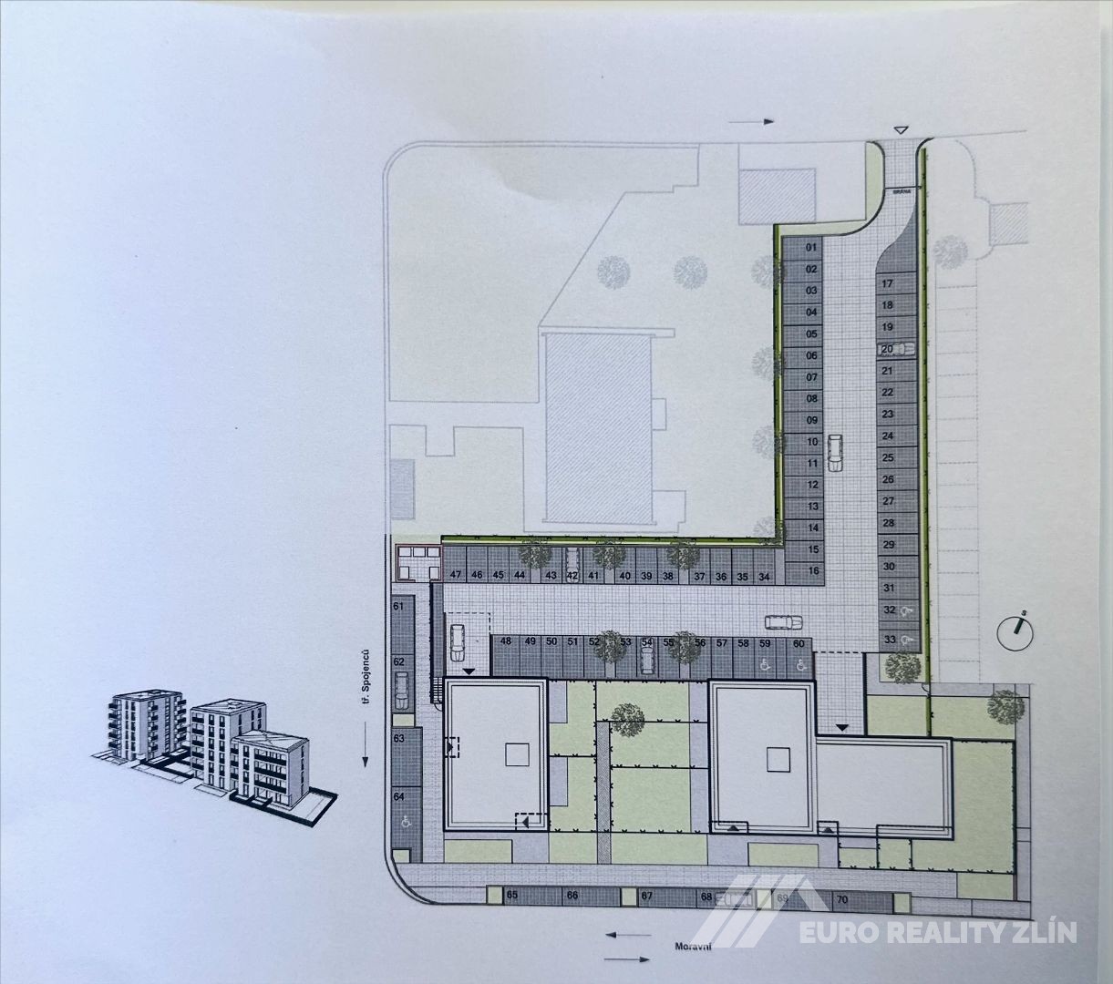 2X PARKOVACÍ STÁNÍ - OTROKOVICE, MORAVNÍ ULICE 