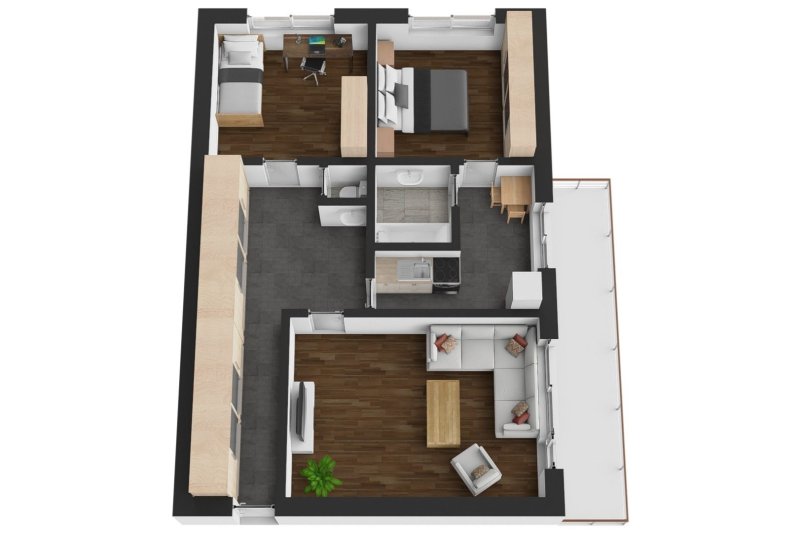 3+1 CENTRUM MĚSTA, CIHLOVÝ BYT 72m2, K REKONSTRUKCI