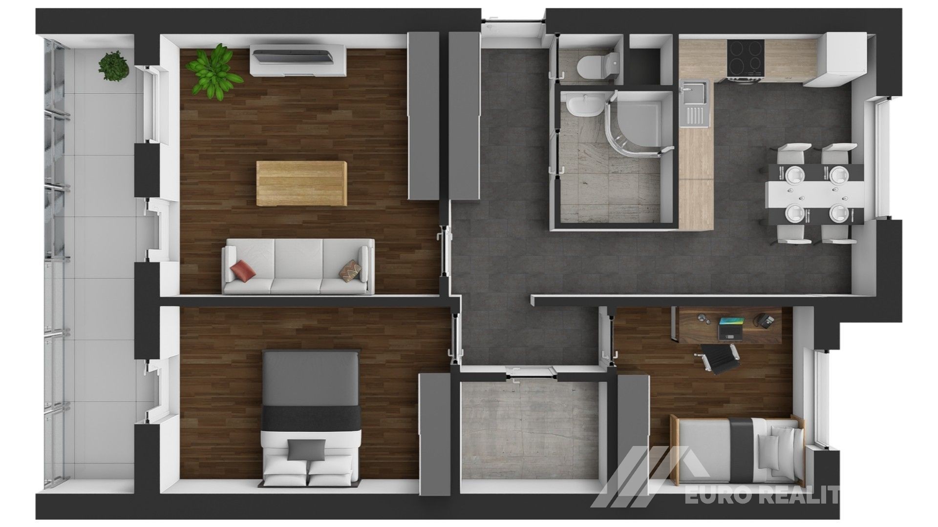 3+1 ULICE DĚTSKÁ ZLÍN 77 m2 + LODGIE, PO KOMPL. REKO