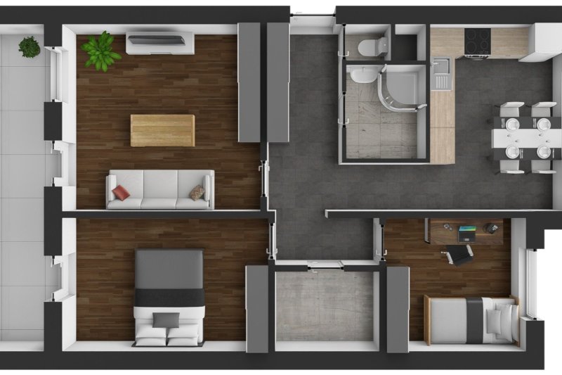 3+1 ULICE DĚTSKÁ ZLÍN 77 m2 + LODGIE, PO KOMPL. REKO