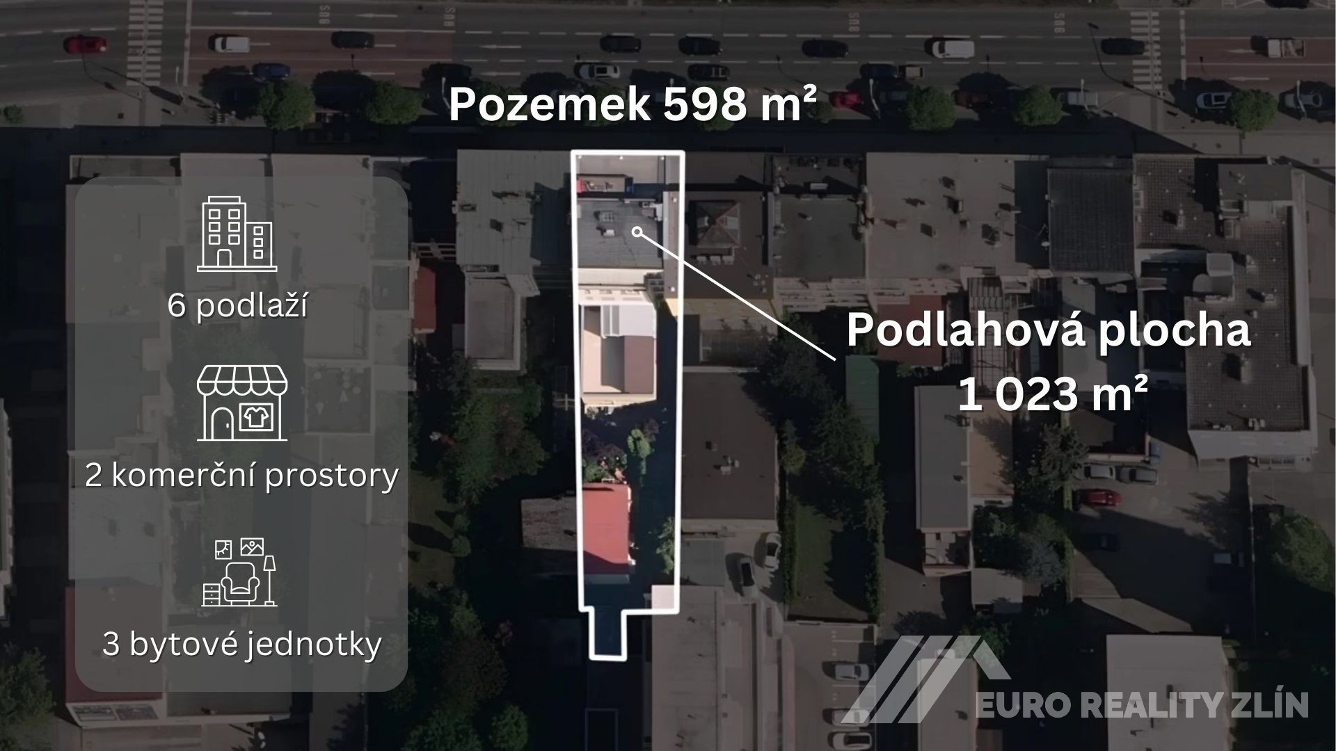 Polyfunkční dům v centru města Zlína