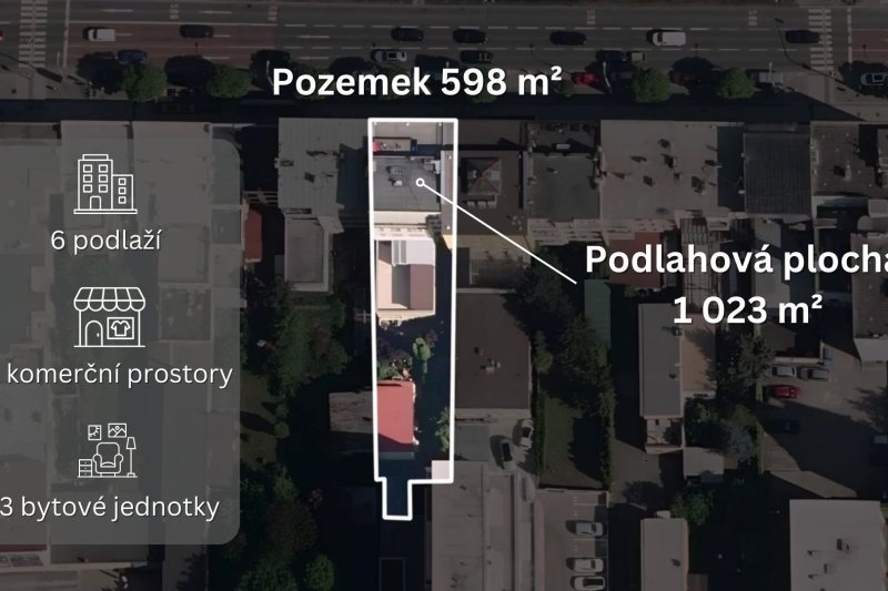 Polyfunkční dům v centru města Zlína