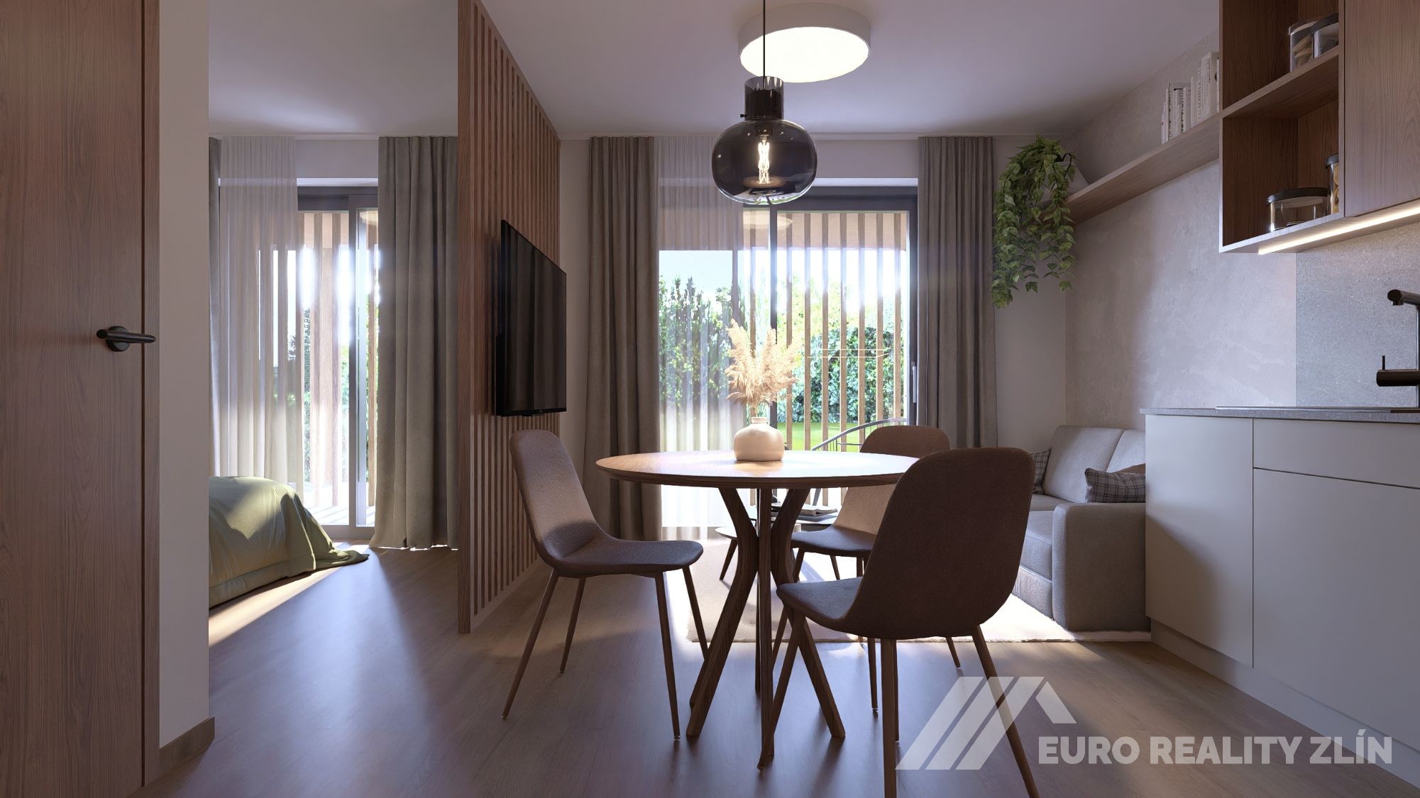 Living Hrozenkov – byt 2+kk s balkonem 7 m²